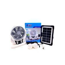 Портативний вентилятор 606 4в1: сонячна панель та LED-підсвітка